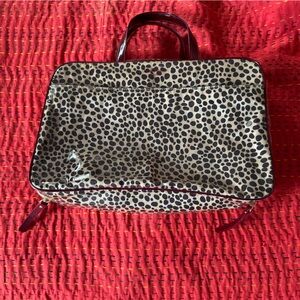 Kate spade animal print make up case. EUC. 12x8x3